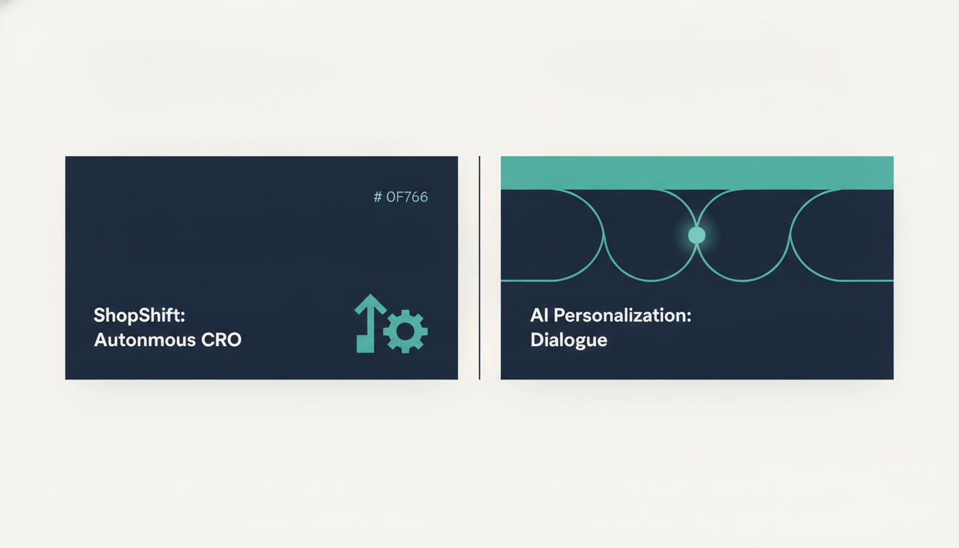 Illustration for: ShopShift vs Dialogue — autonomous CRO vs AI personalization